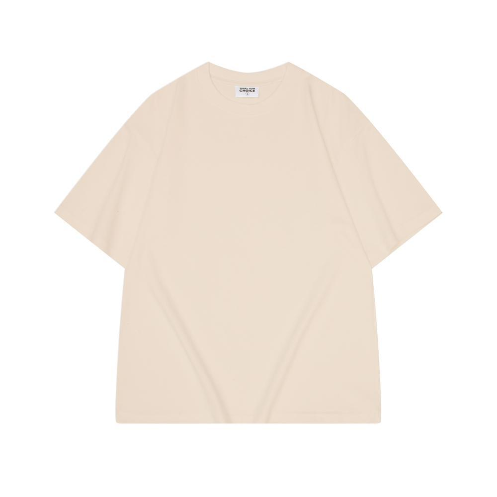 Biancashop wholesale 280G European size large drop shoulder double yarn cotton round neck T-shirt heavy combed cotton tide brand short sleeve