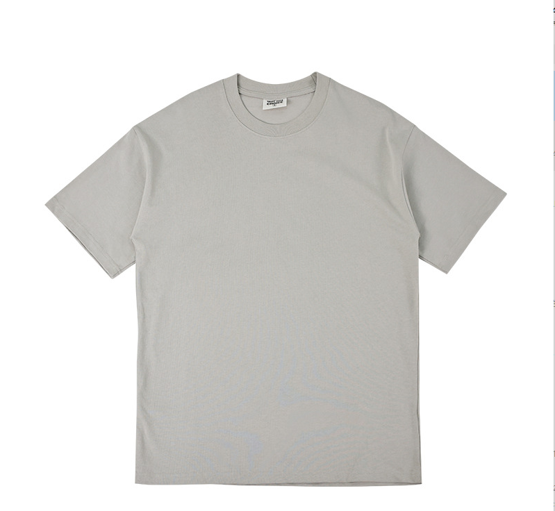 Biancashop wholesale 280G European size large drop shoulder double yarn cotton round neck T-shirt heavy combed cotton tide brand short sleeve