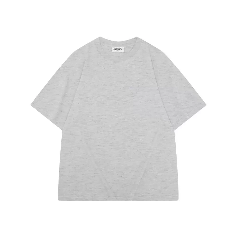 Biancashop wholesale 280G European size large drop shoulder double yarn cotton round neck T-shirt heavy combed cotton tide brand short sleeve